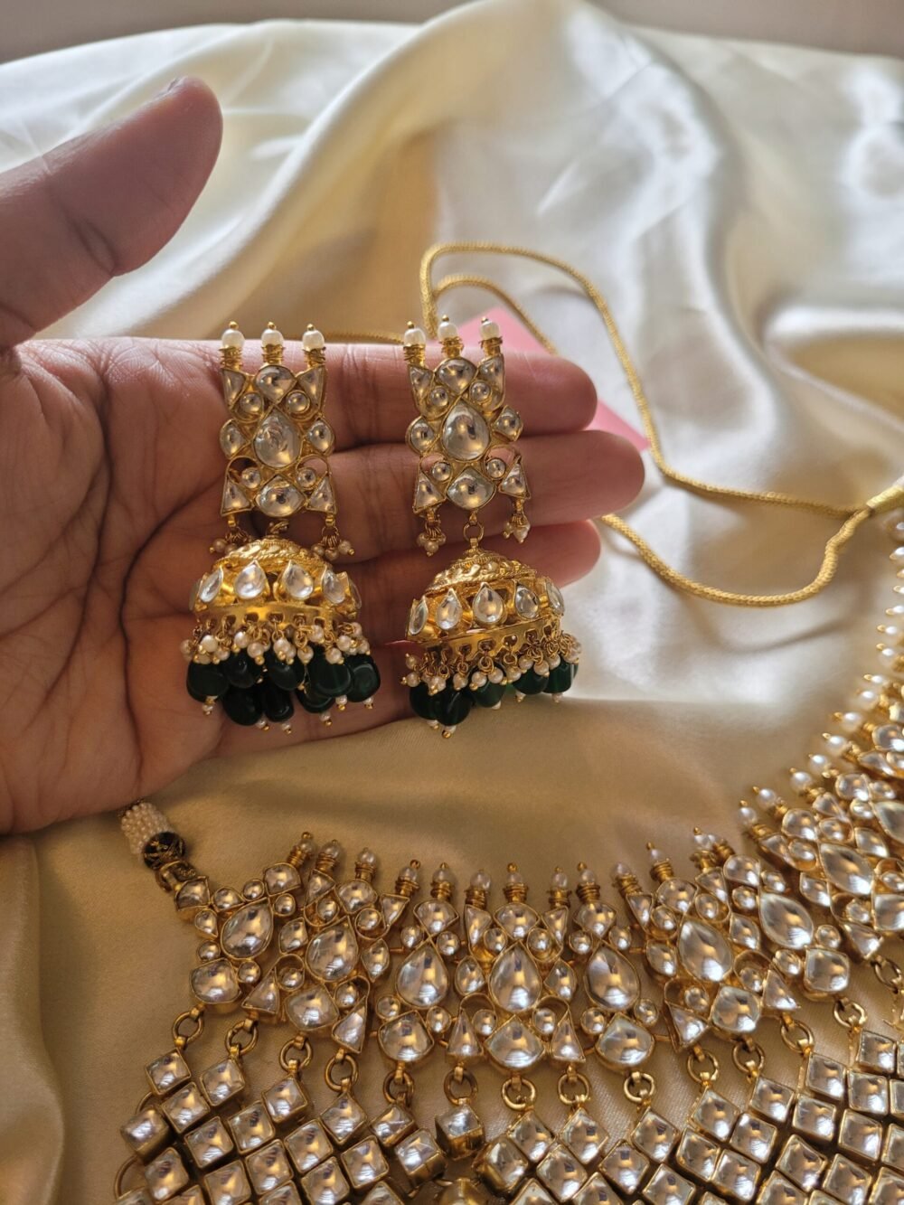 Kainaat Kundan Necklace Set (MADE ON  ORDER) - Image 6