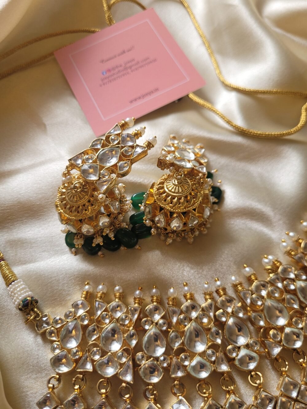 Purnima Kundan Jhumka Earrings - Image 3
