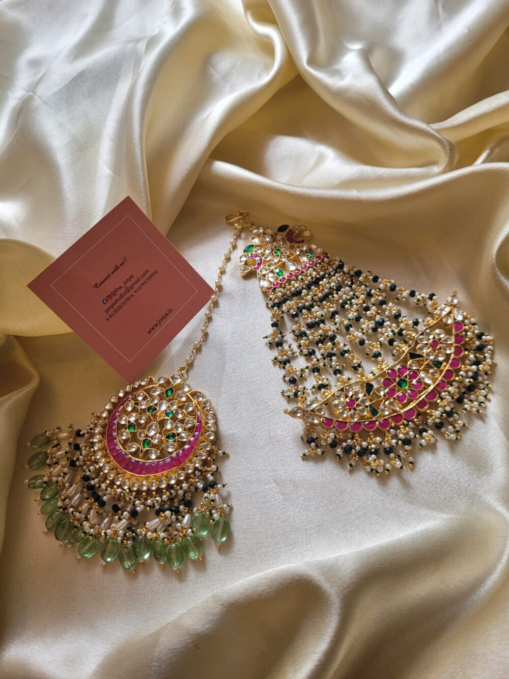 Big Size Colored Maangtikka with Passa