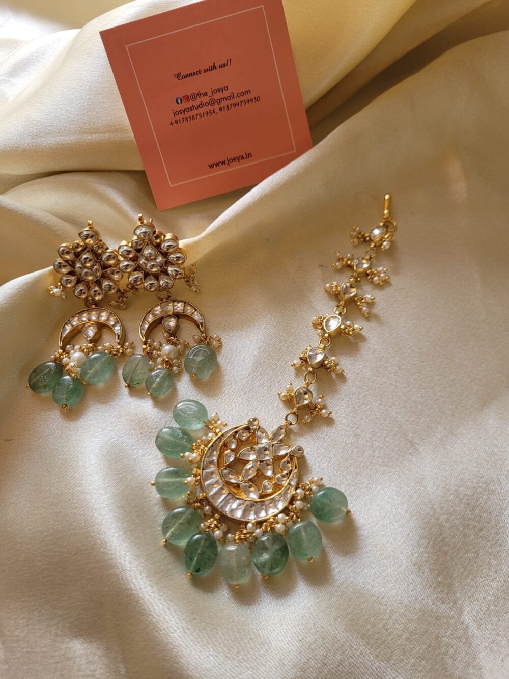 Aabha Bridal Kundan Necklace set - Image 5