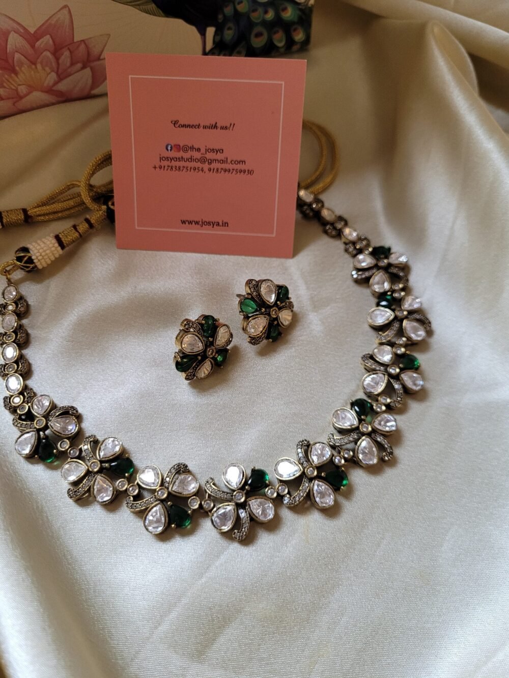 Niharika Polki Necklace Set - Image 7