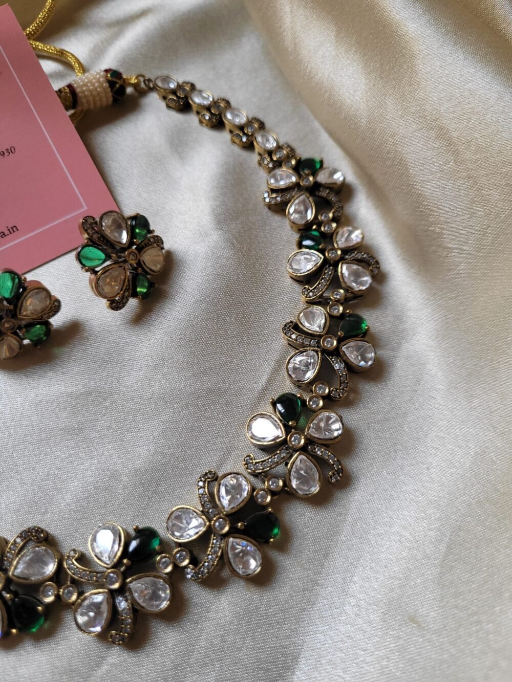 Niharika Polki Necklace Set - Image 4