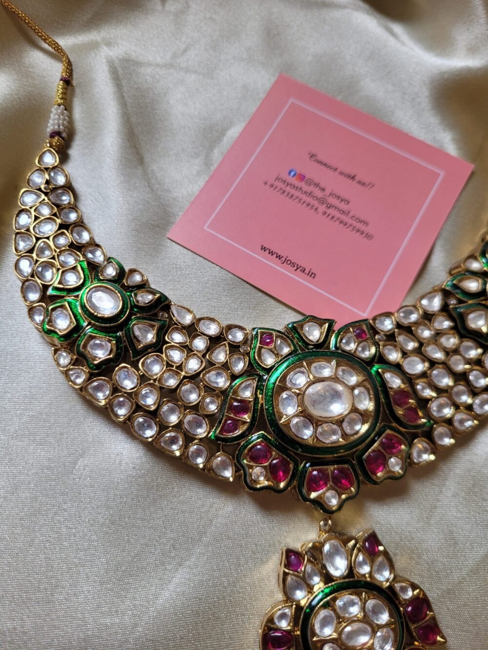 Divya Kundan Necklace Set - Image 3