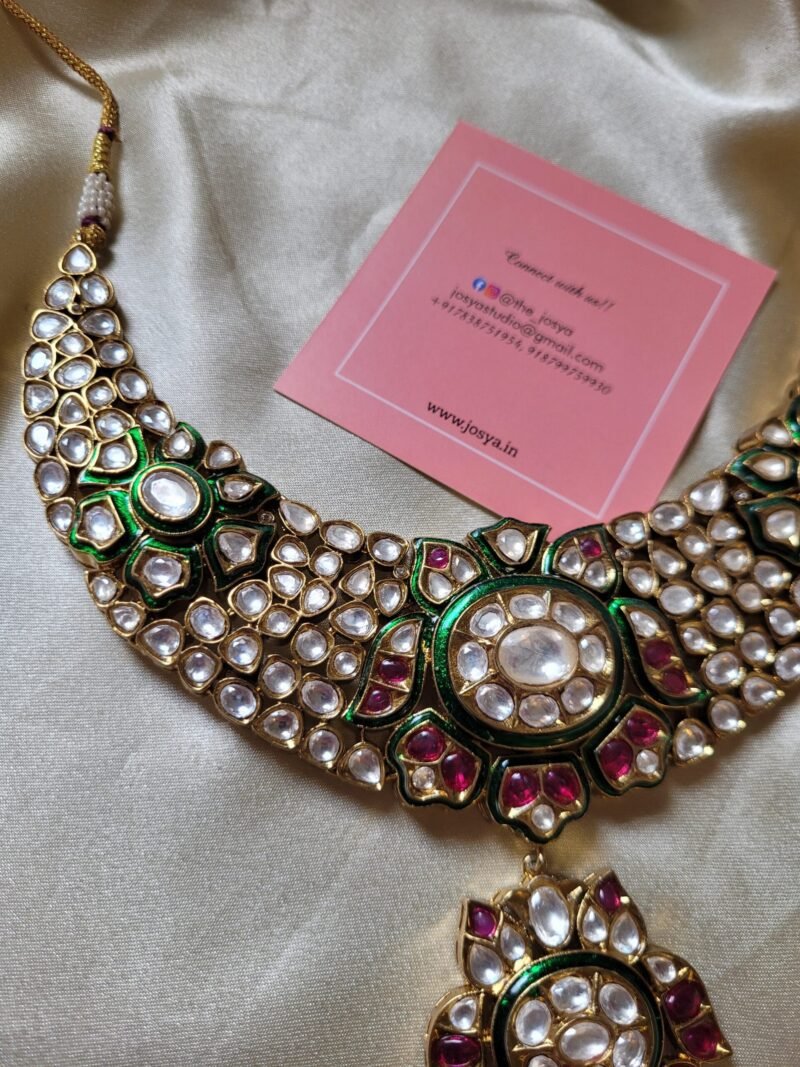 Divya Kundan Necklace Set - Image 3