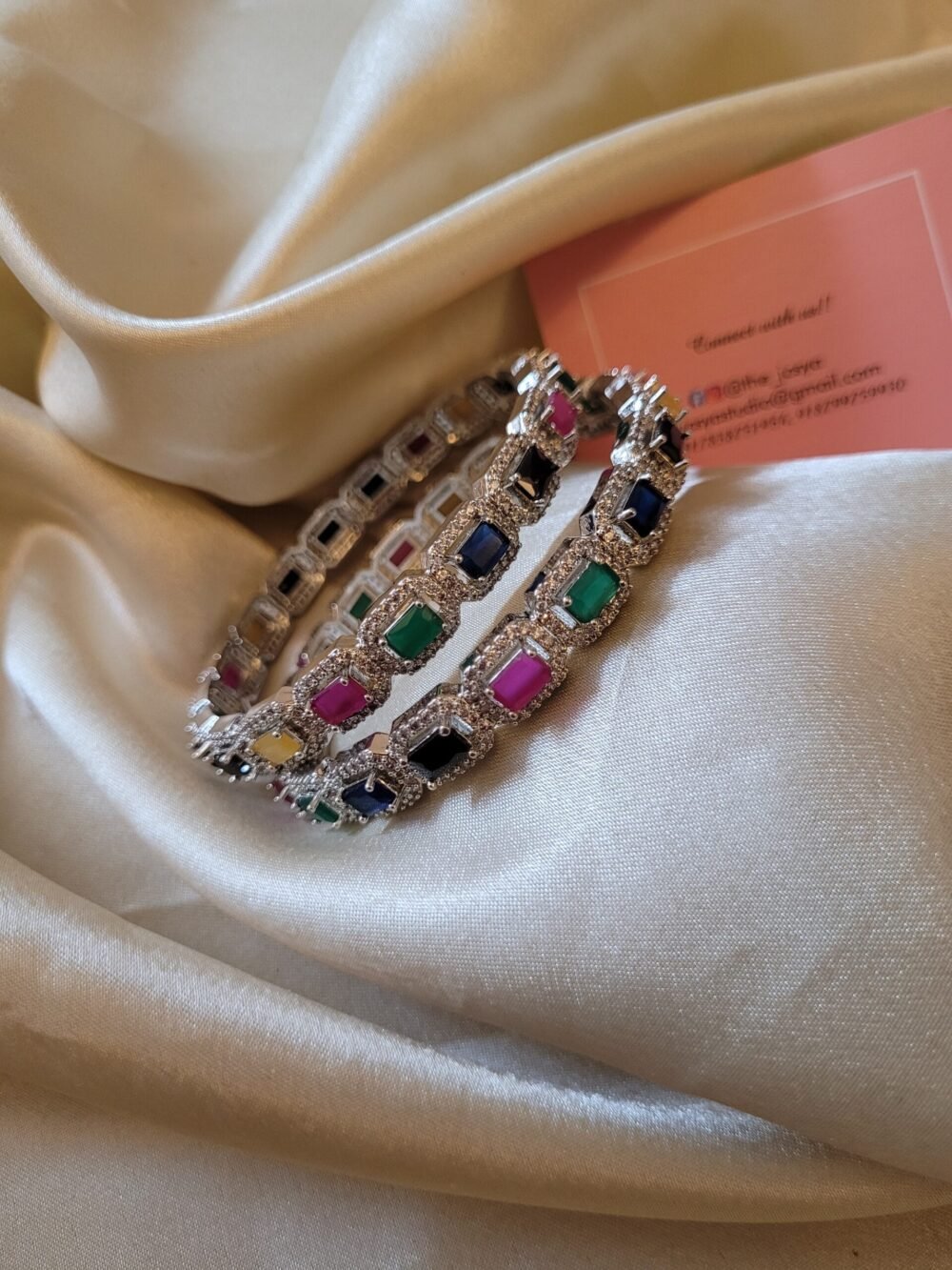 Flora Amercian Diamond Bangles - Image 5