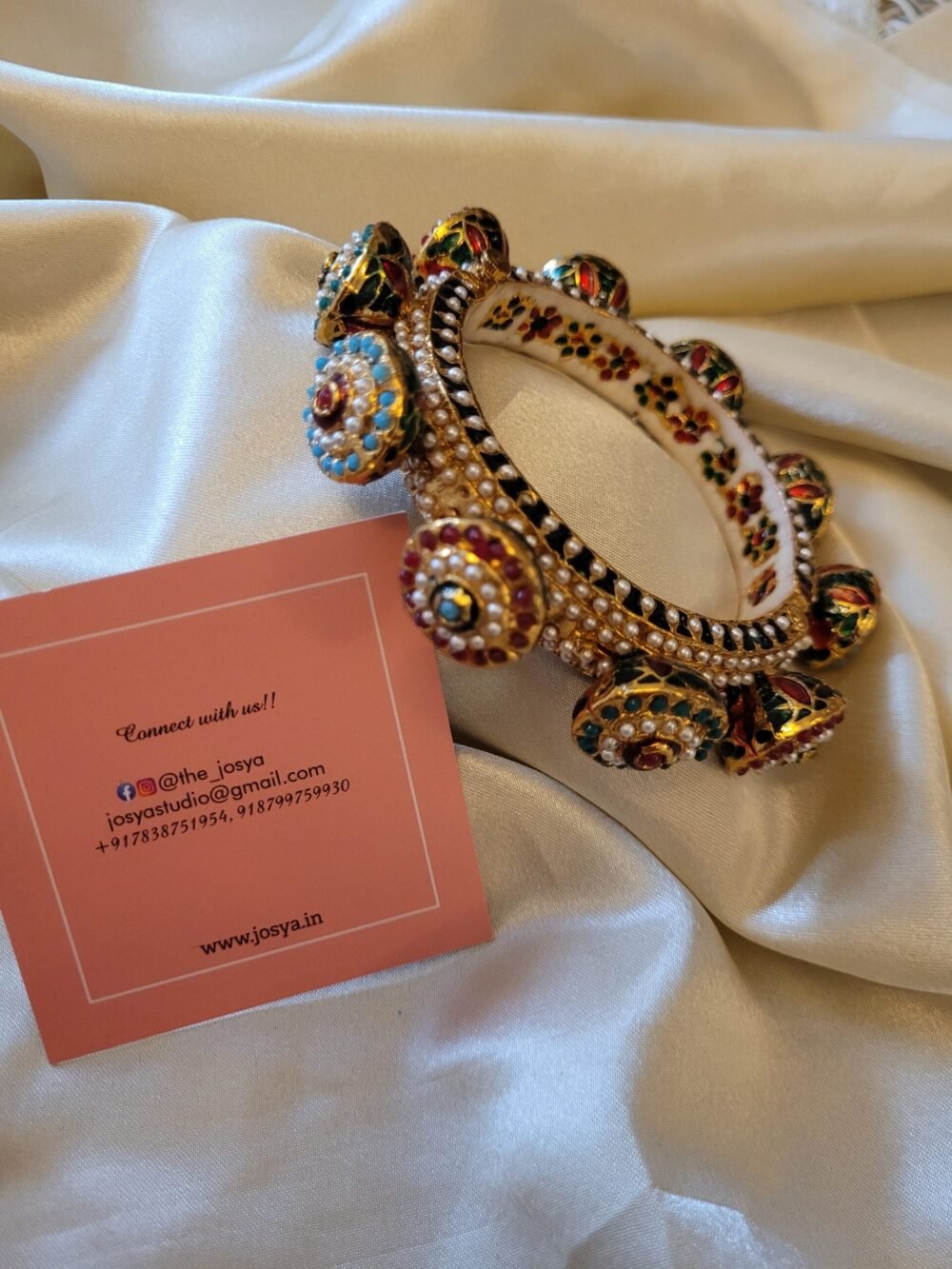 Rajwadi Jadau Oversized Bangles - Image 6