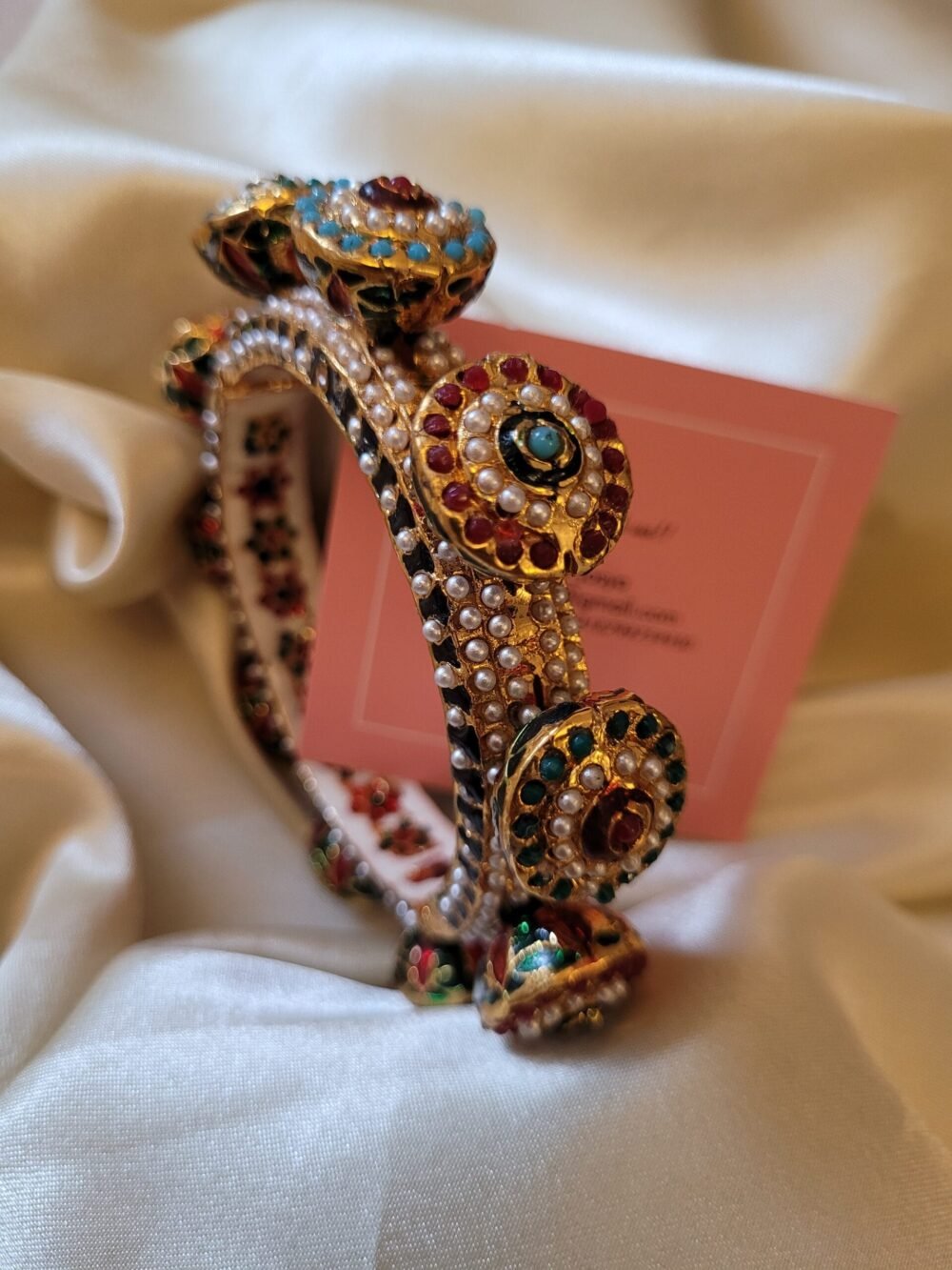 Rajwadi Jadau Oversized Bangles - Image 3