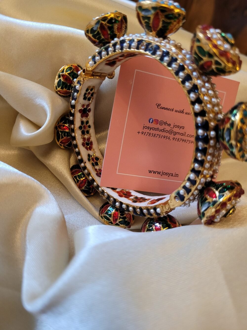Rajwadi Jadau Oversized Bangles - Image 2