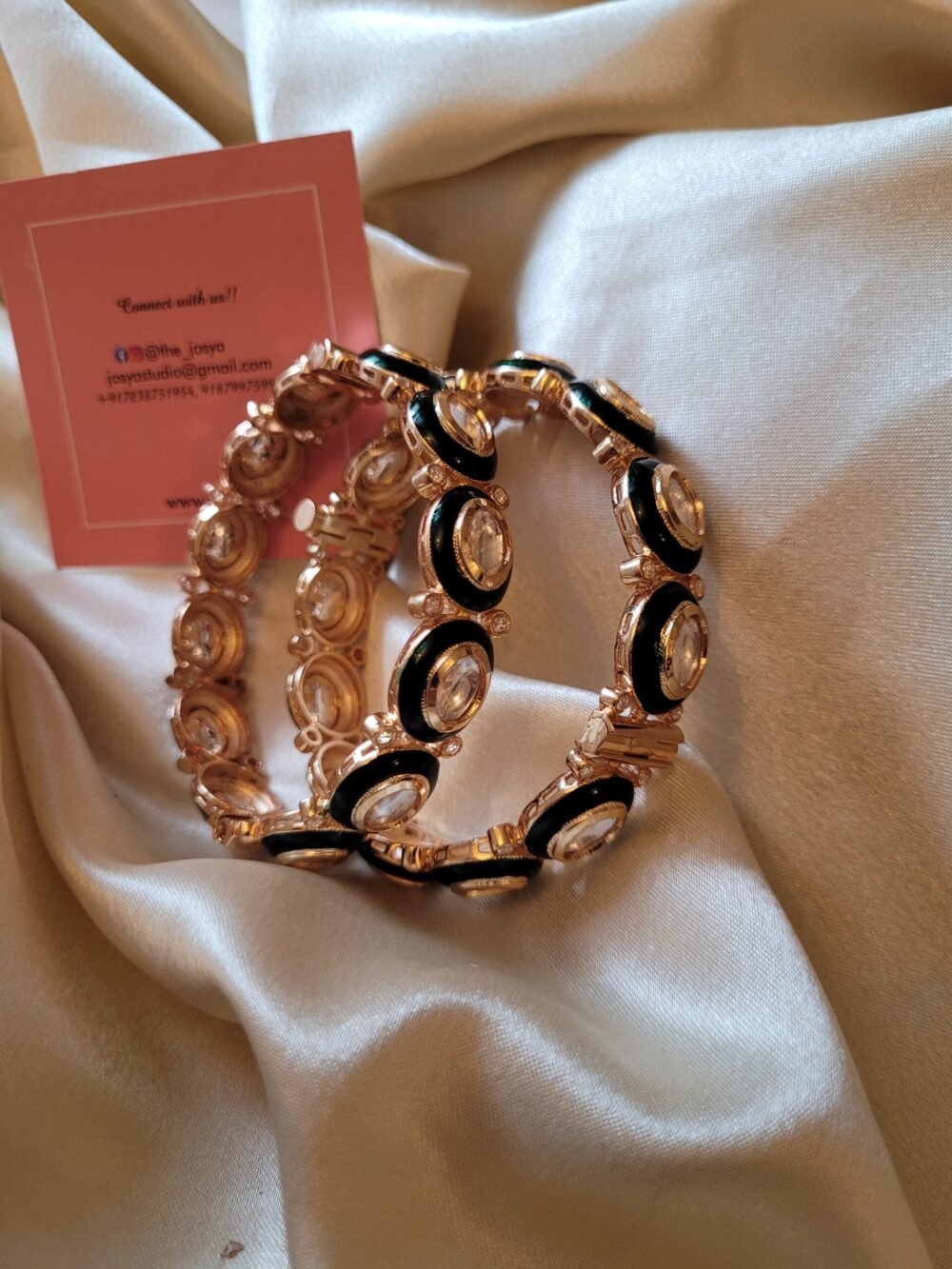 Aadhya Meena Polki Bangles - Image 3