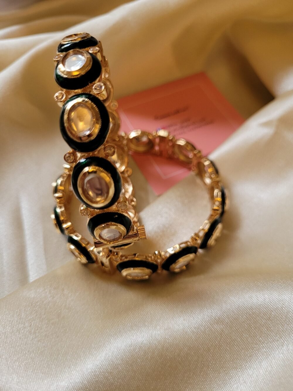 Aadhya Meena Polki Bangles - Image 2