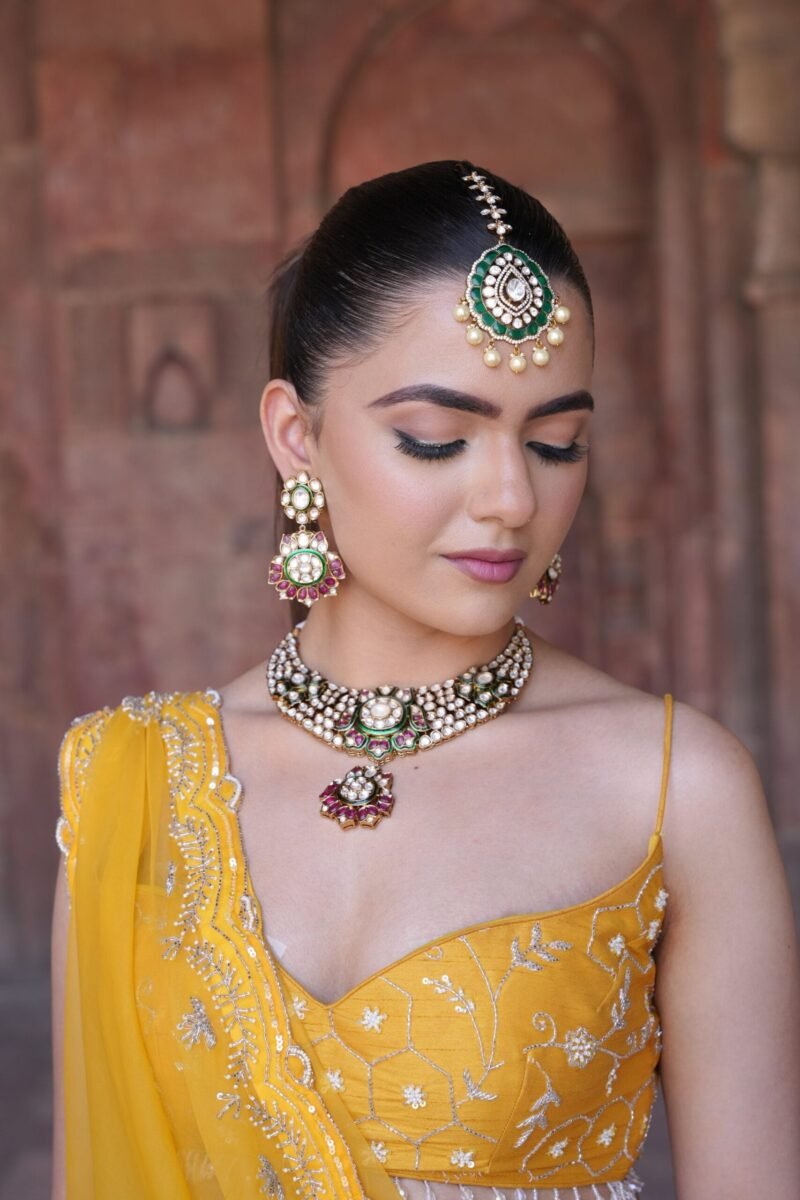 Divya Kundan Necklace Set - Image 7