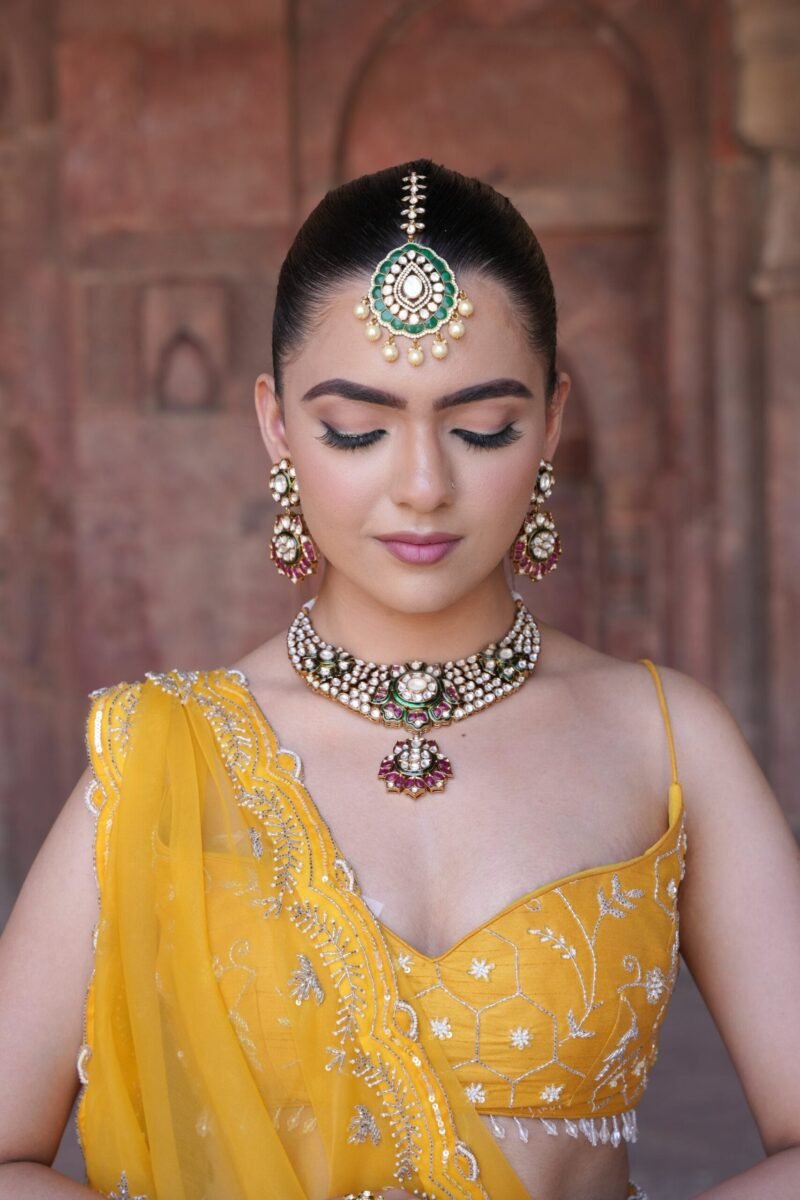 Divya Kundan Necklace Set - Image 6