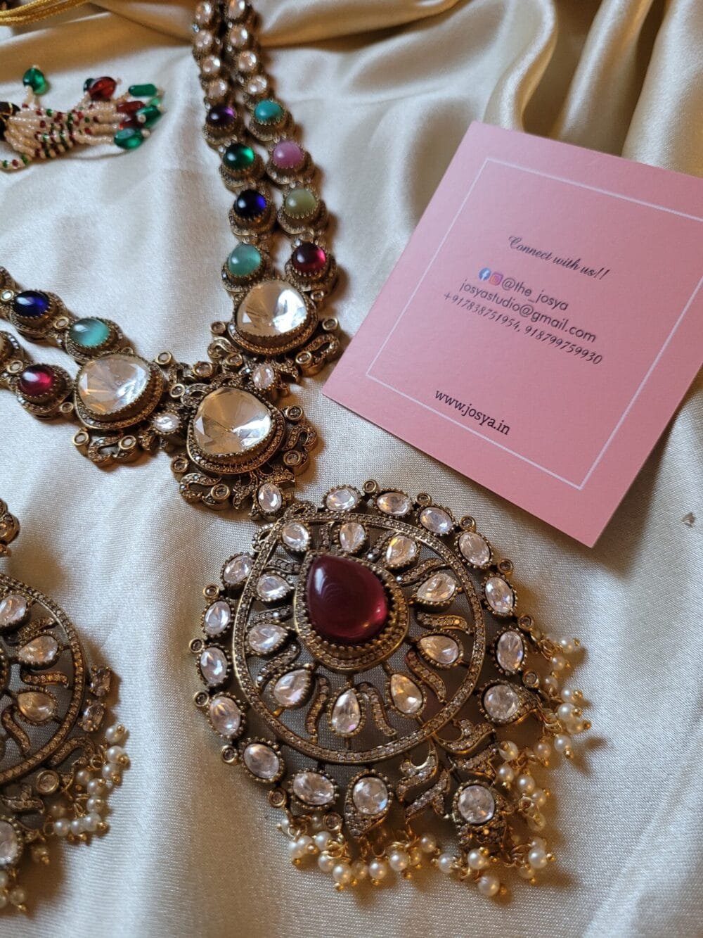 Iris Polki Necklace set - Image 2