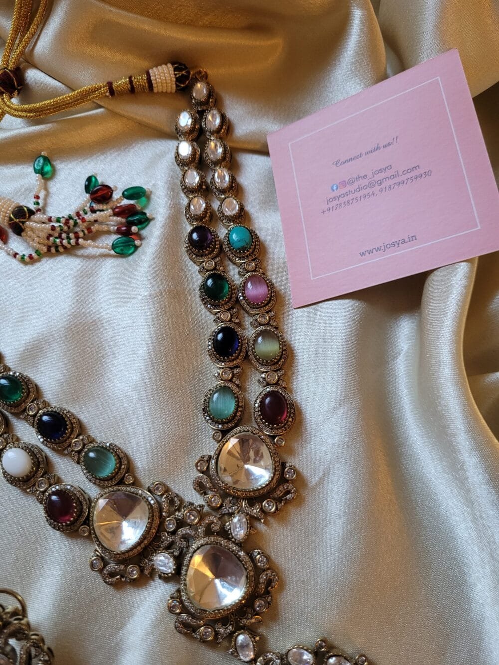 Iris Polki Necklace set - Image 6