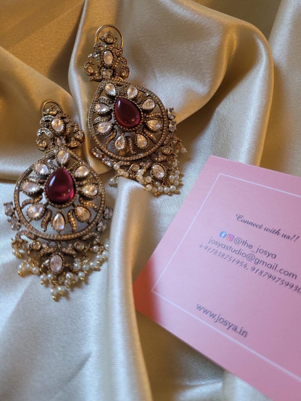 Iris Polki Necklace set - Image 4