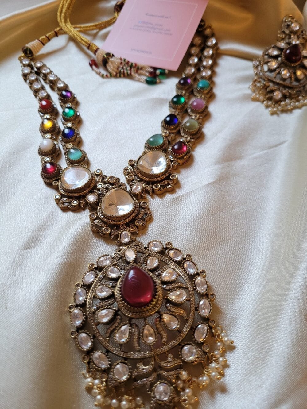 Iris Polki Necklace set - Image 5