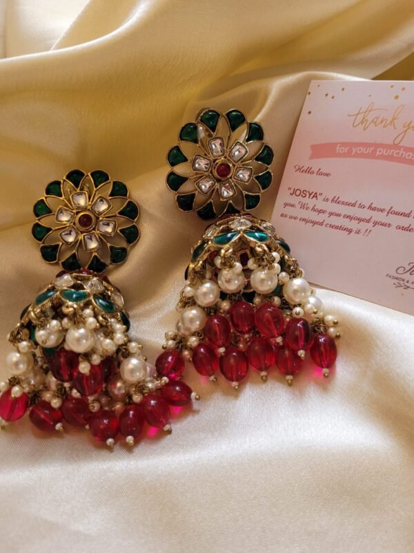 Aarya kundan Jhumki Earrings