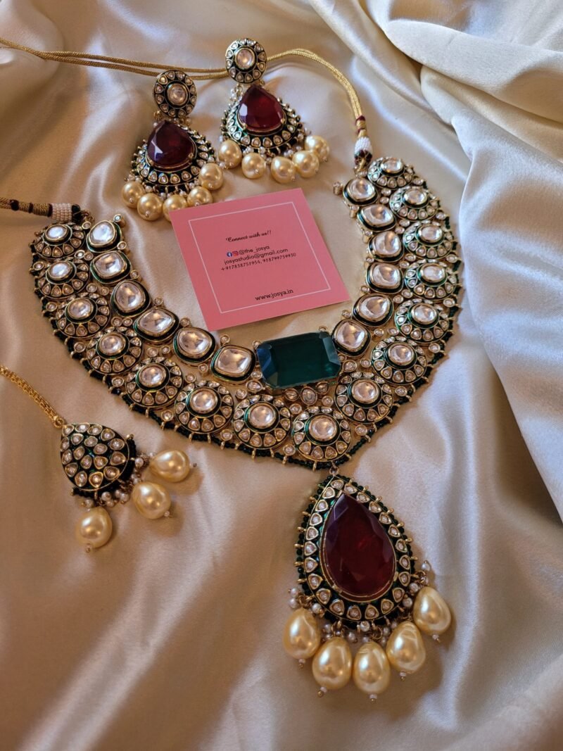 Naavya Polki Bridal Necklace Set - Image 4