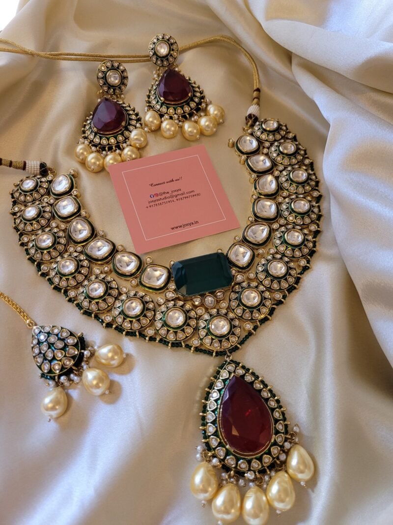Naavya Polki Bridal Necklace Set - Image 2