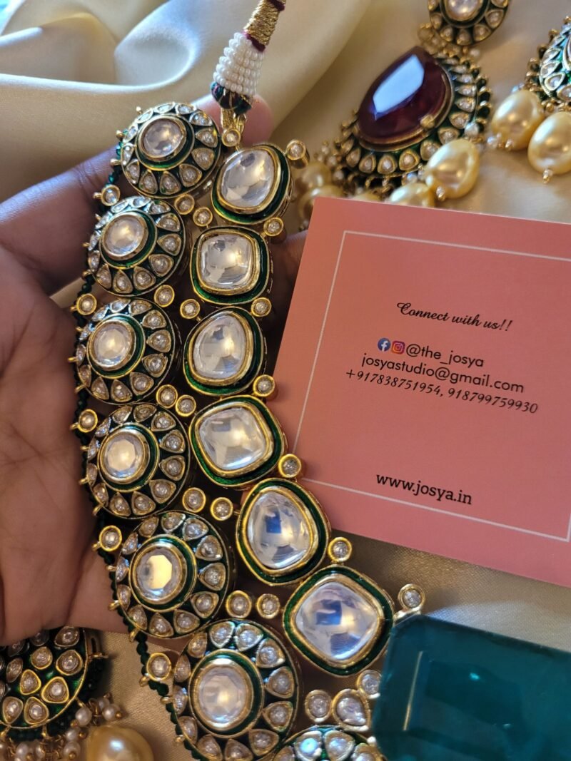 Naavya Polki Bridal Necklace Set - Image 10