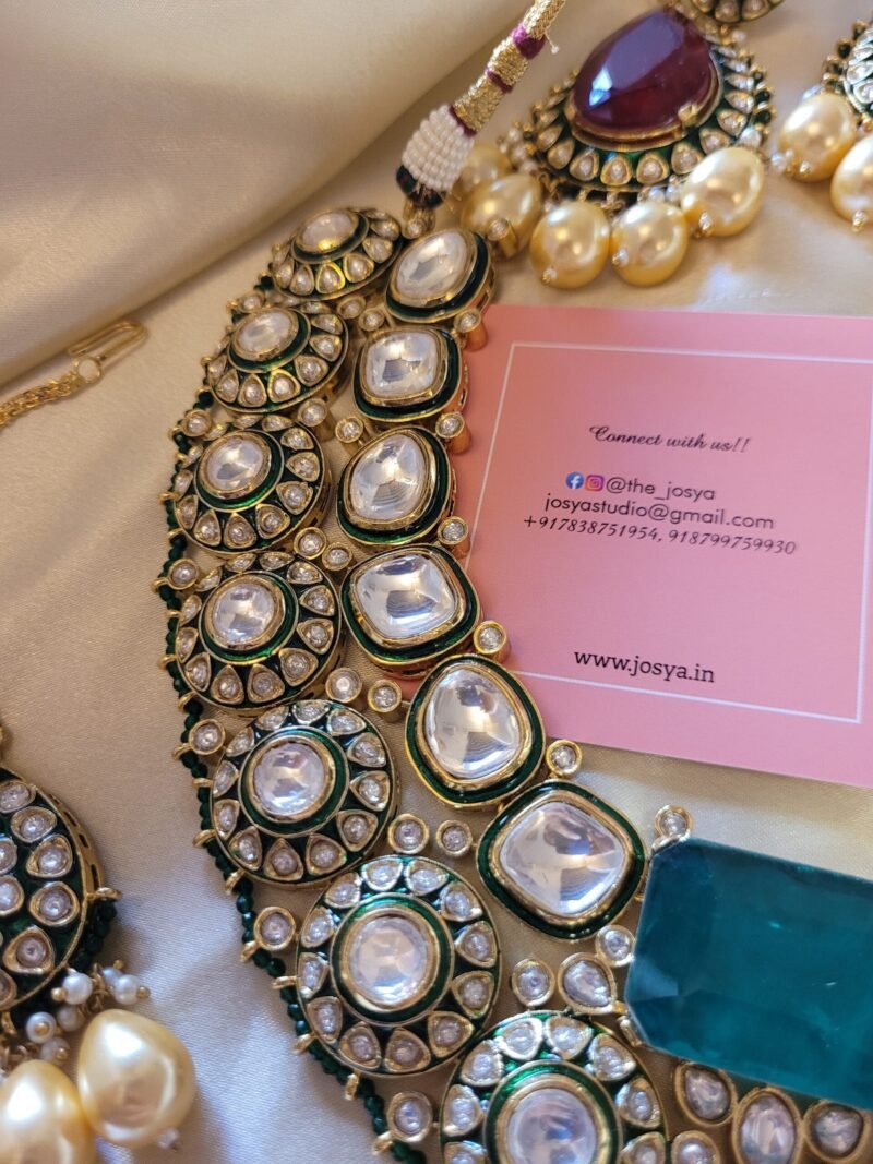Naavya Polki Bridal Necklace Set - Image 8