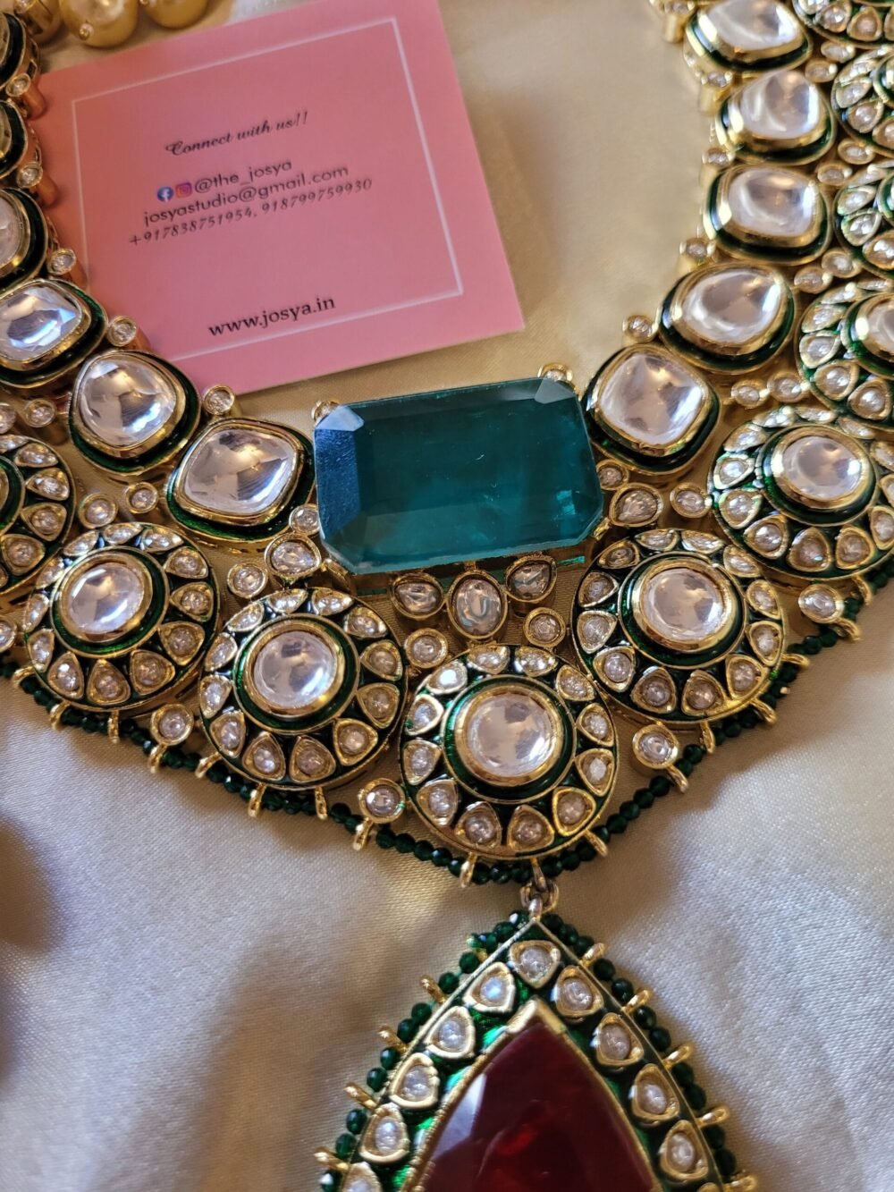 Naavya Polki Bridal Necklace Set - Image 7