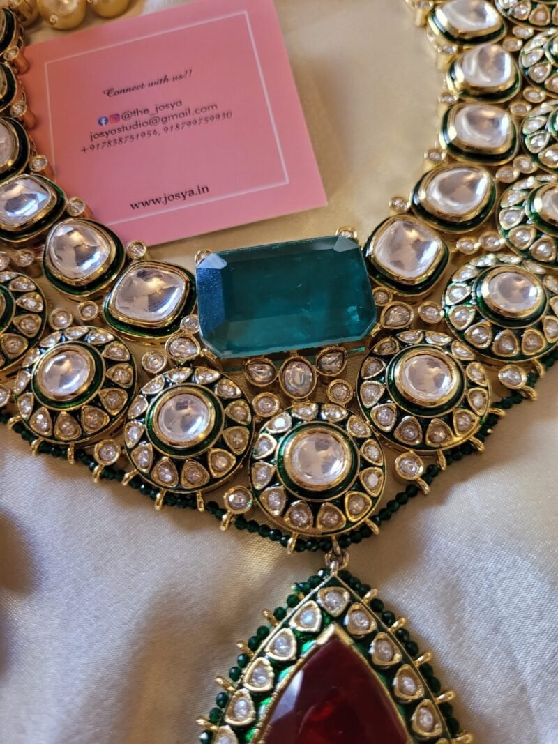 Naavya Polki Bridal Necklace Set - Image 7