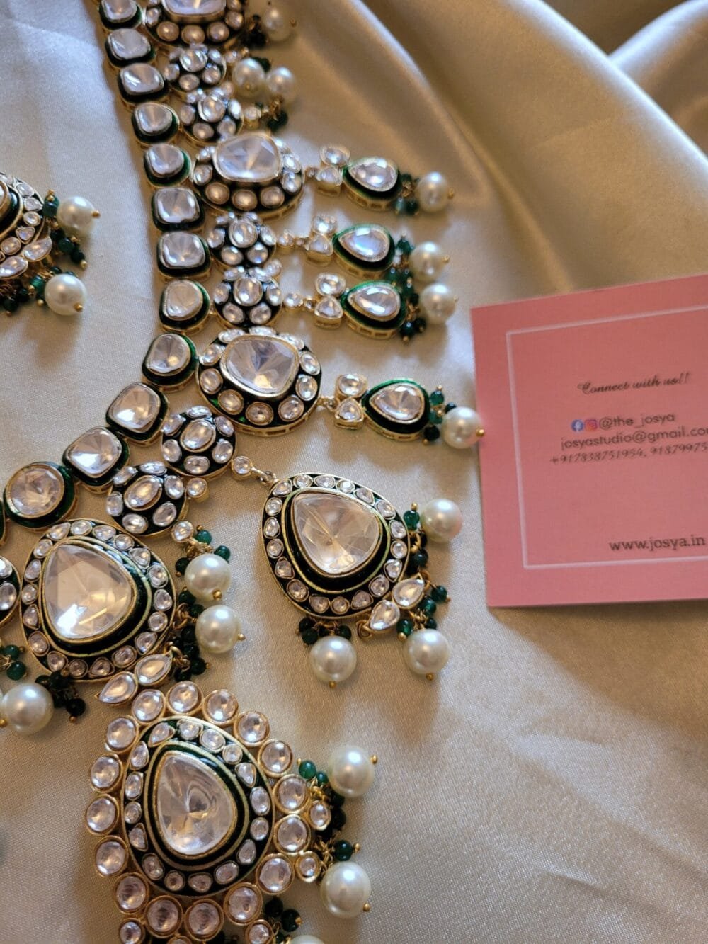Vaani Polki Bridal Necklace Set - Image 11