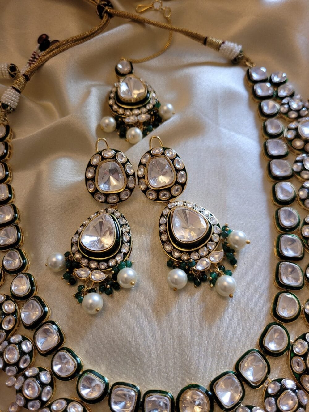 Vaani Polki Bridal Necklace Set - Image 10