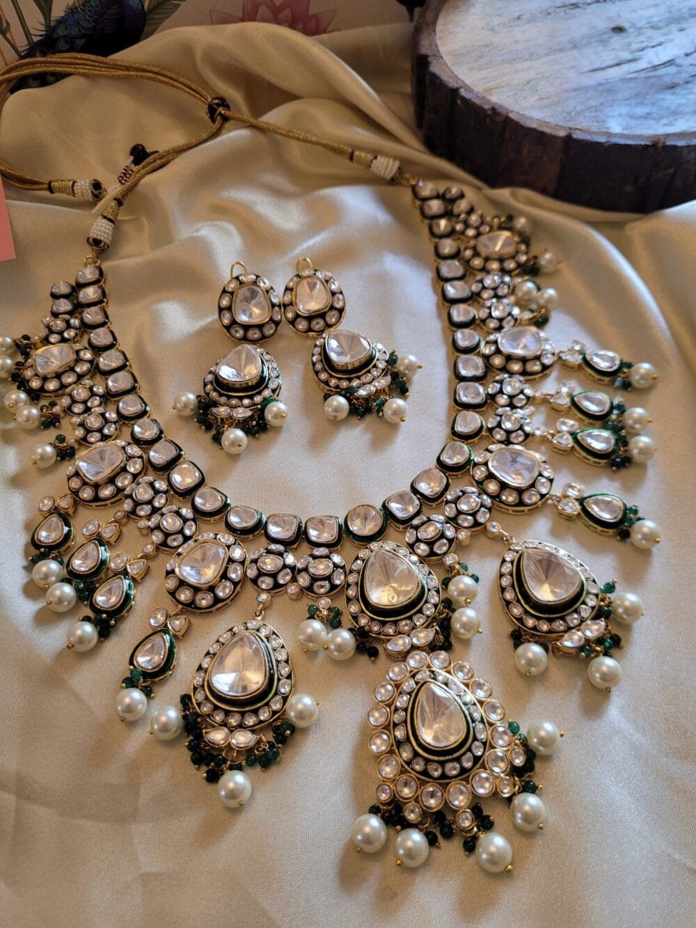 Vaani Polki Bridal Necklace Set - Image 5