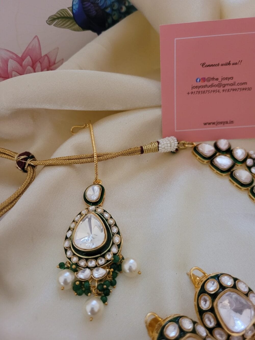 Vaani Polki Bridal Necklace Set - Image 2