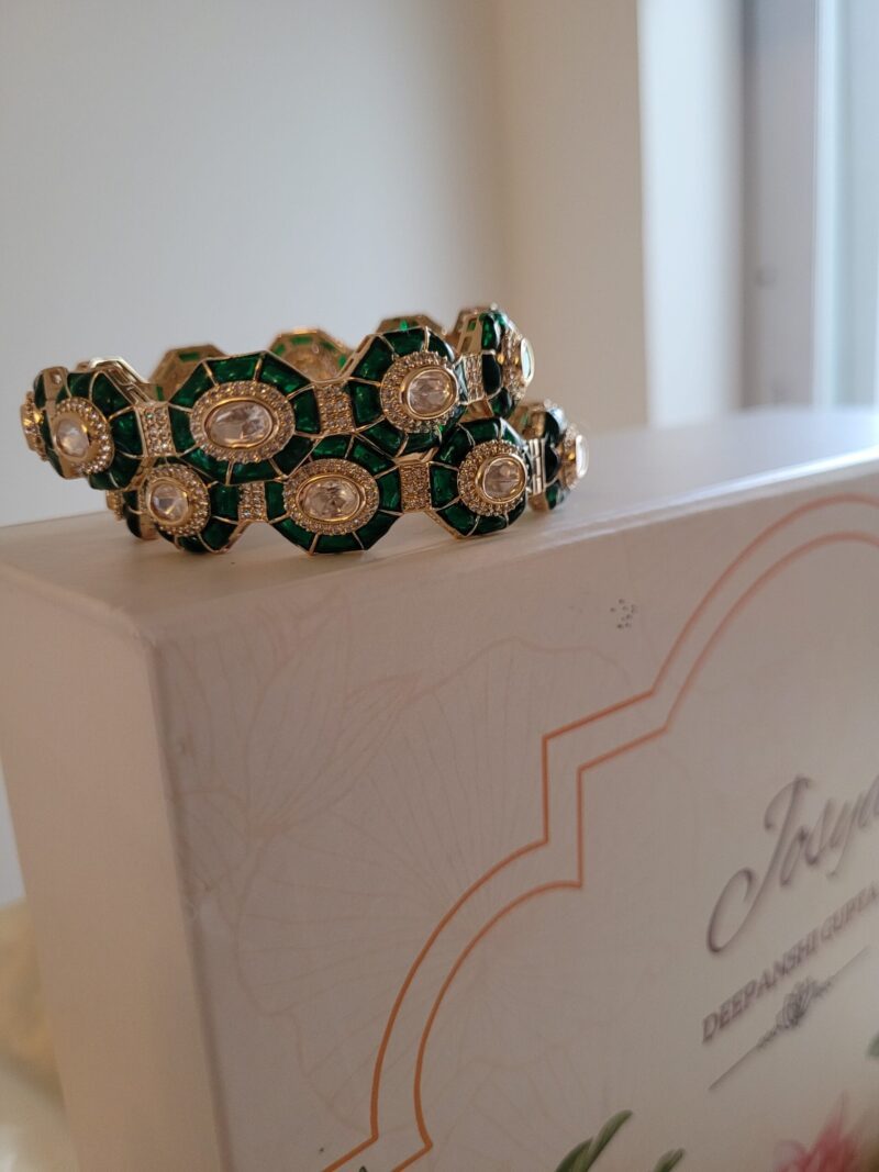 Arunima Polki Kundan Bangles - Image 5