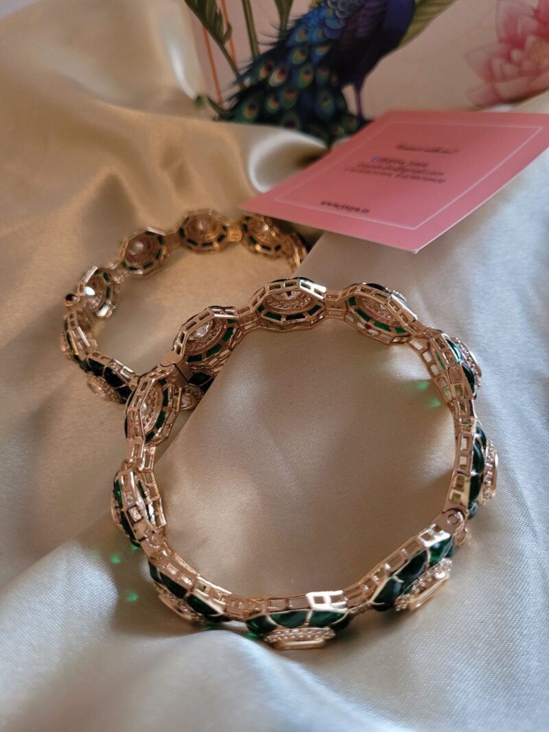 Arunima Polki Kundan Bangles - Image 3