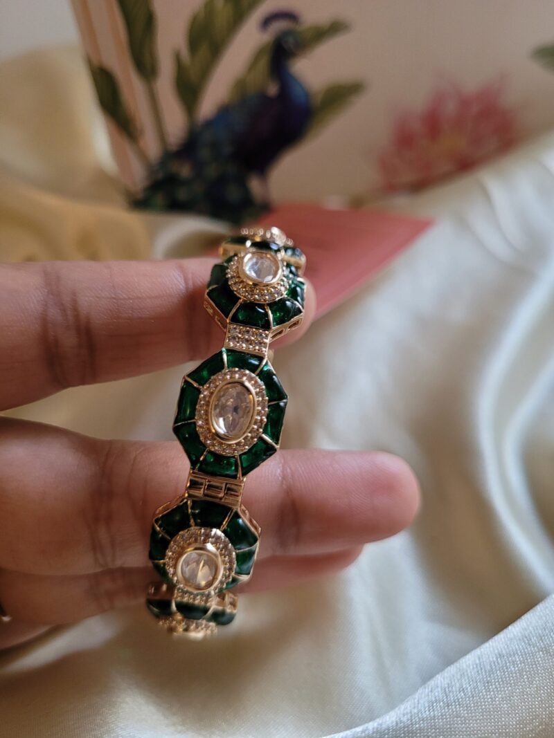 Arunima Polki Kundan Bangles - Image 2
