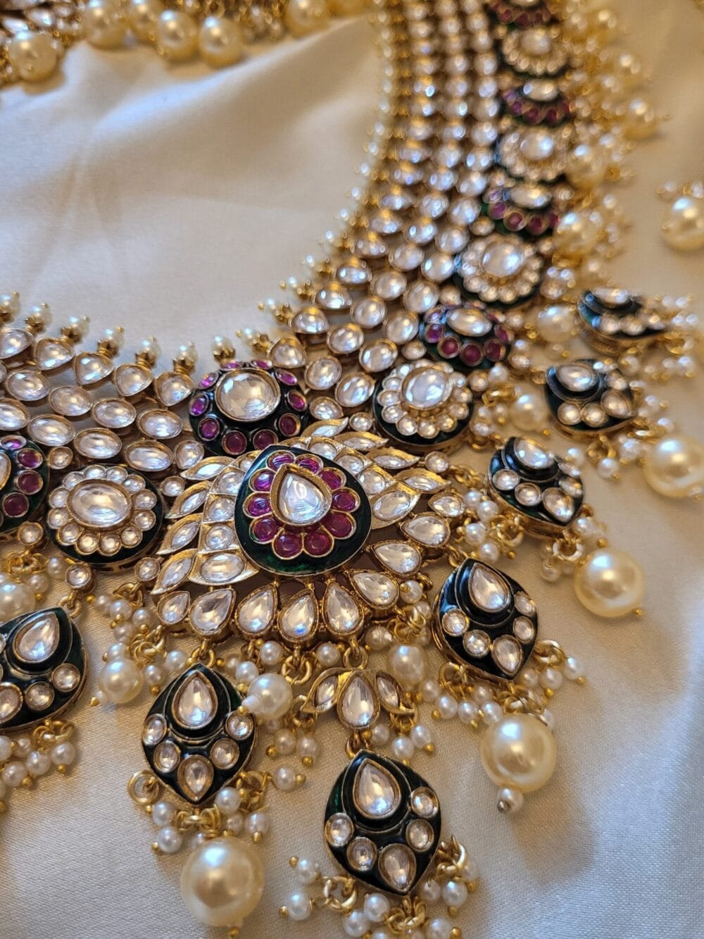 Vaidehi Polki Bridal Necklace Set (MADE ON ORDER) - Image 7