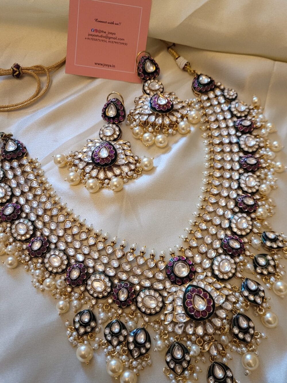Vaidehi Polki Bridal Necklace Set (MADE ON ORDER) - Image 2