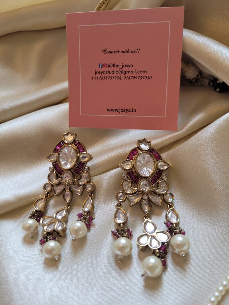 Maanika Polki Choker Set (Ruby) - Image 5
