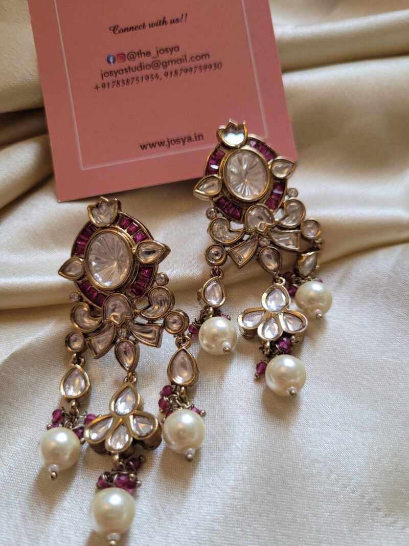 Maanika Polki Choker Set (Ruby) - Image 3