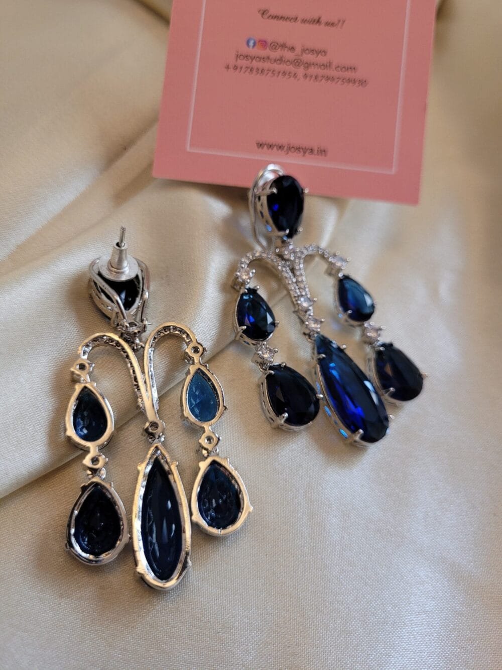 Ayaana Sapphire Diamond Earrings - Image 4