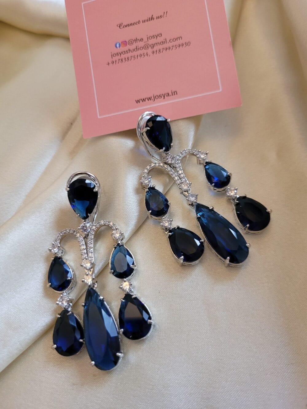 Ayaana Sapphire Diamond Earrings - Image 5
