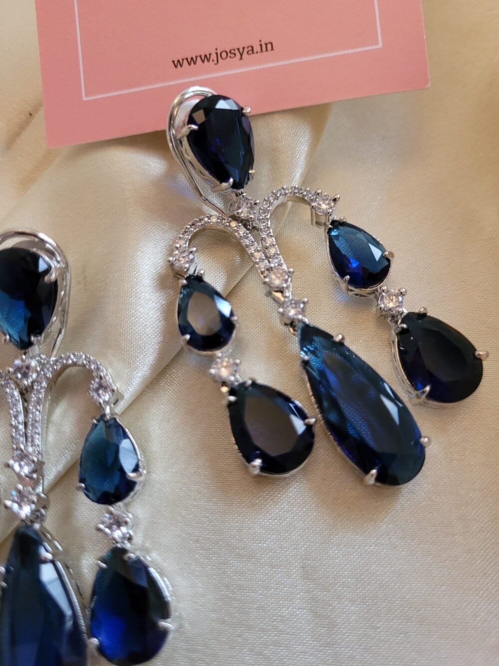 Ayaana Sapphire Diamond Earrings - Image 2