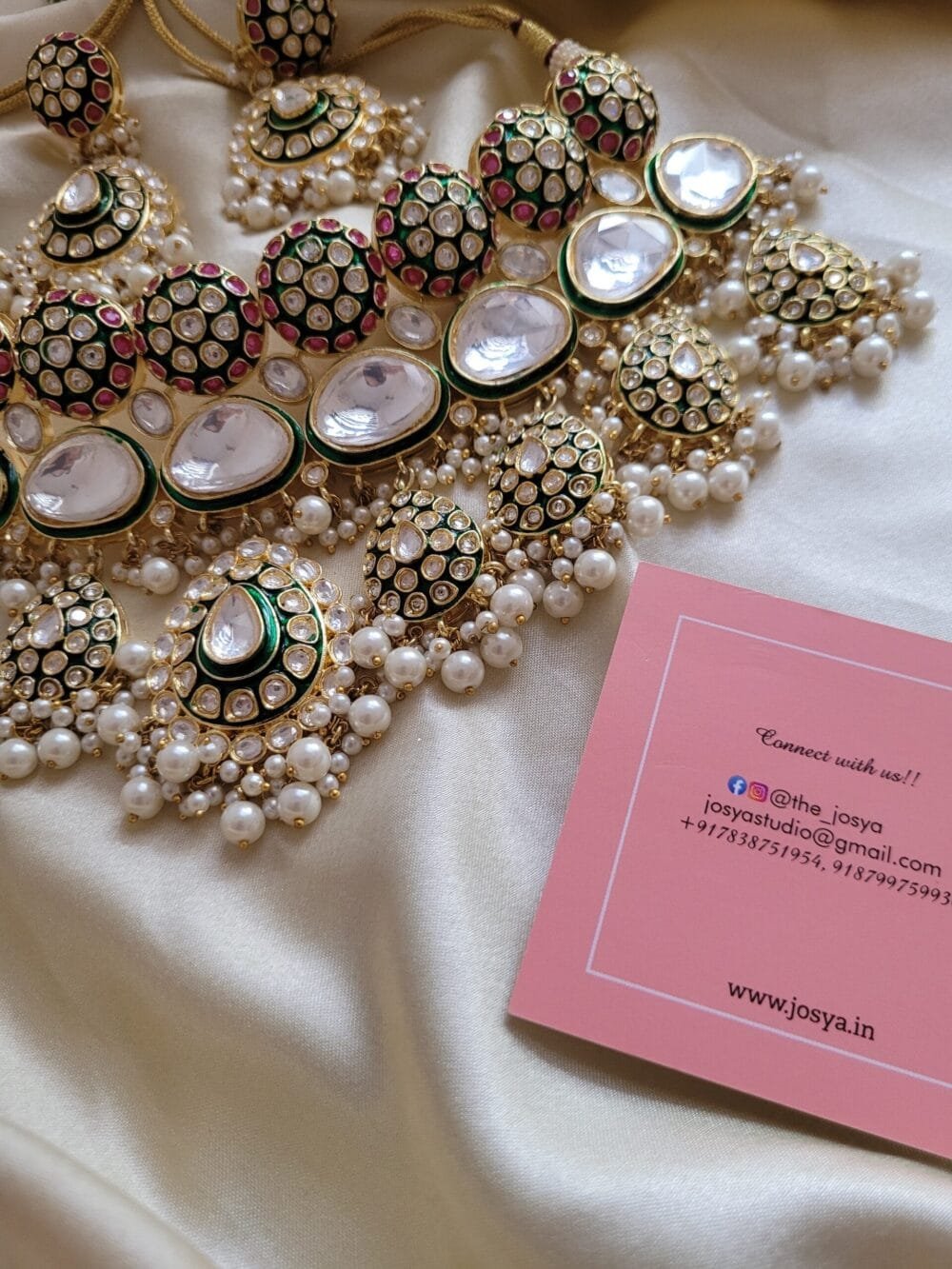Anika Polki Bridal Necklace Set - Image 3