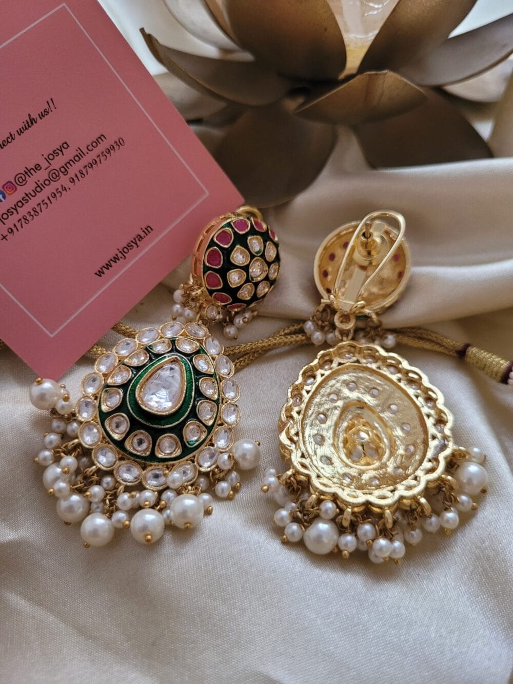 Anika Polki Bridal Necklace Set - Image 7