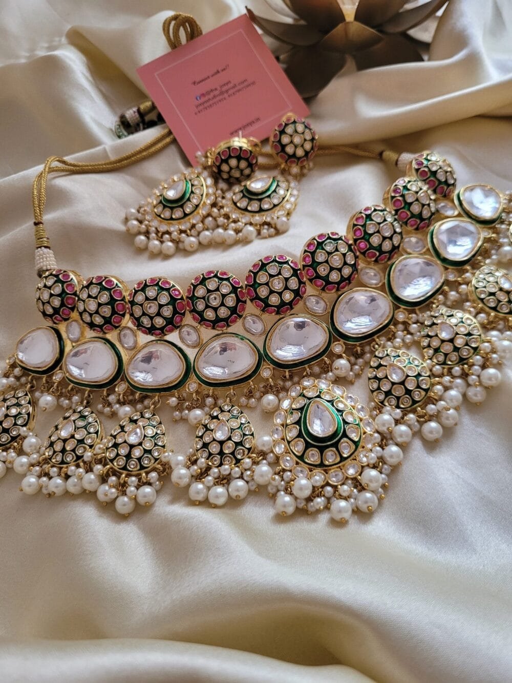 Anika Polki Bridal Necklace Set - Image 2