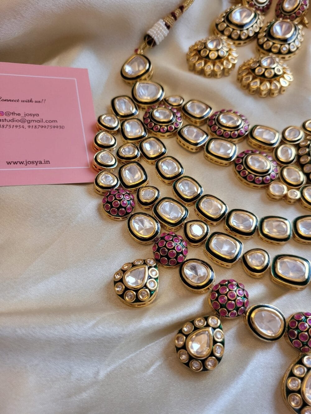 Anamika Polki Necklace Set - Image 4