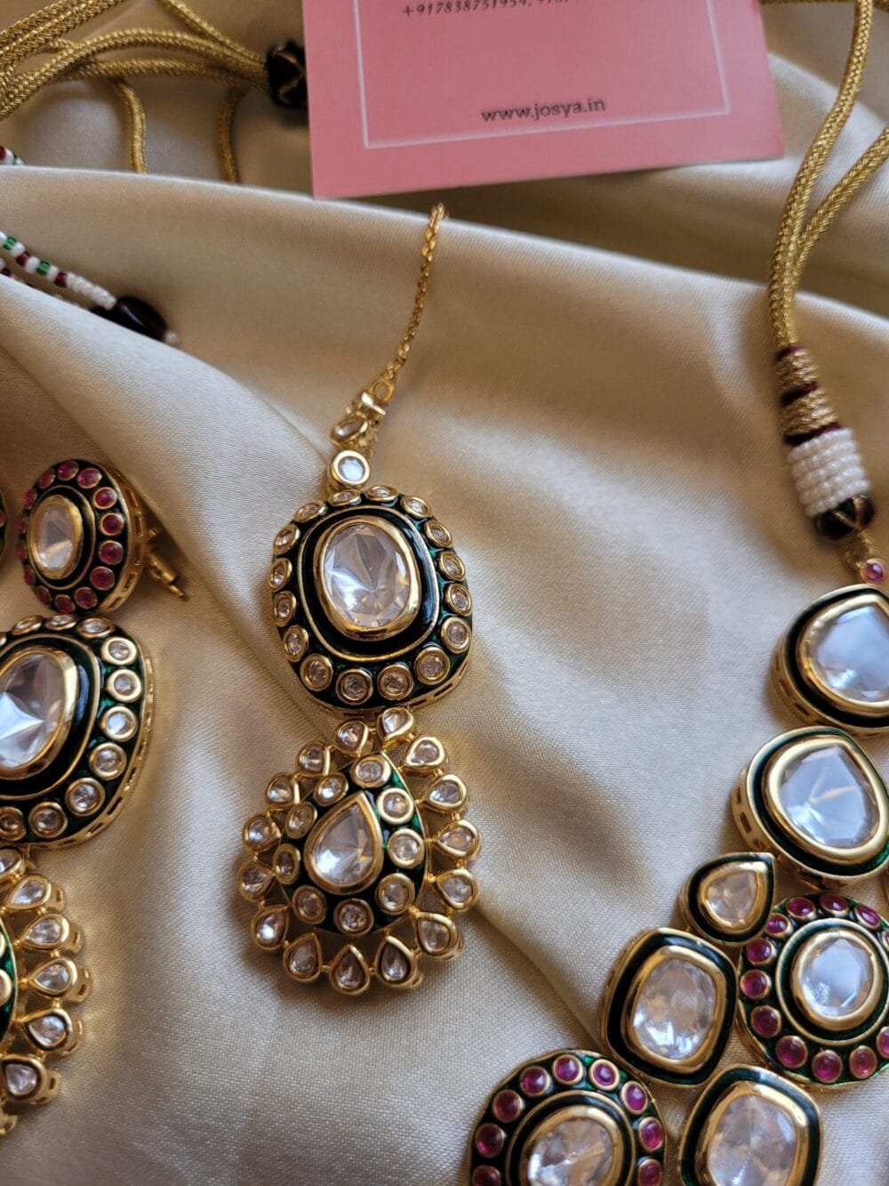 Anamika Polki Necklace Set - Image 6