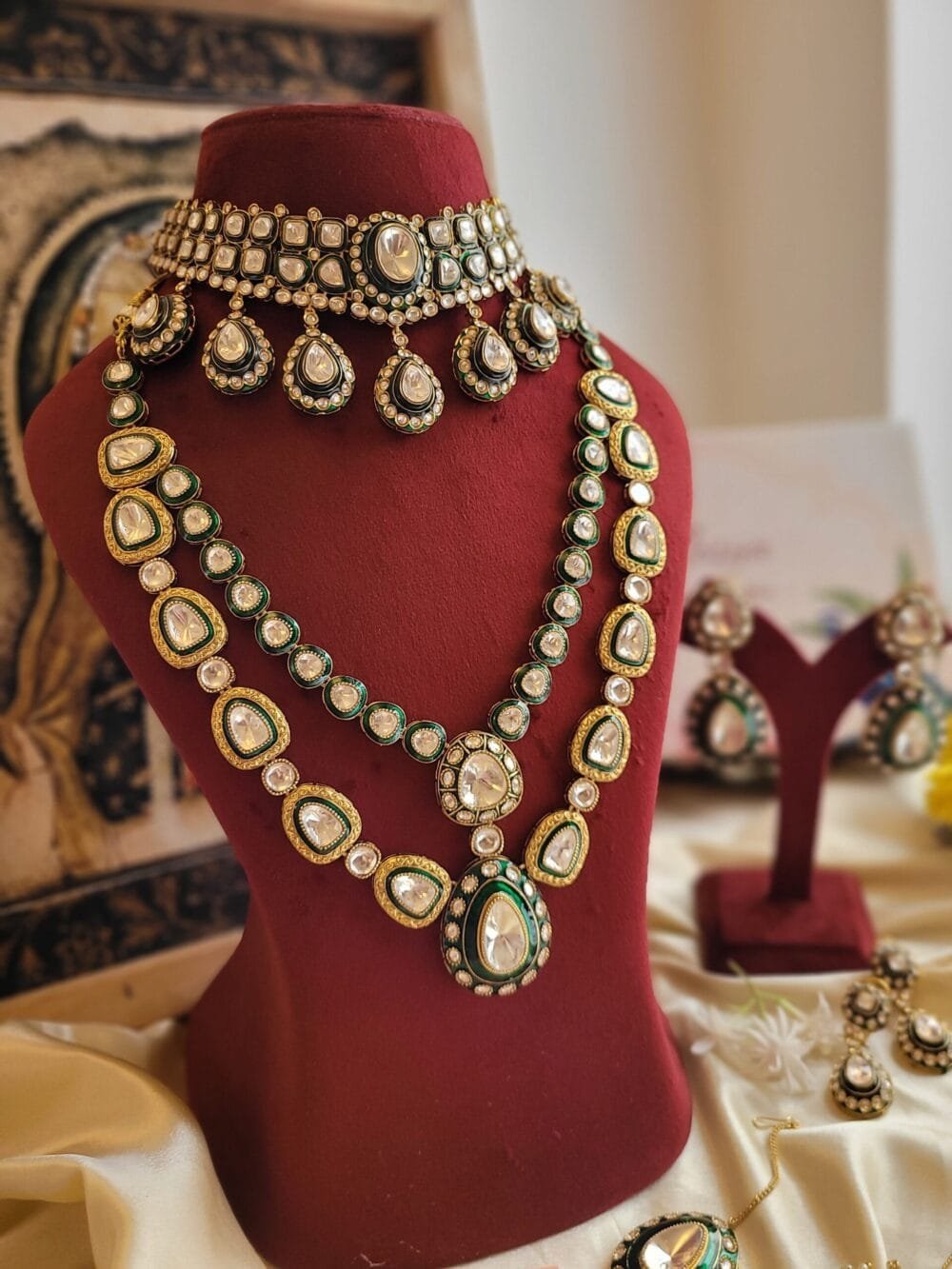 Aadharsha Polki Bridal Combo Set
