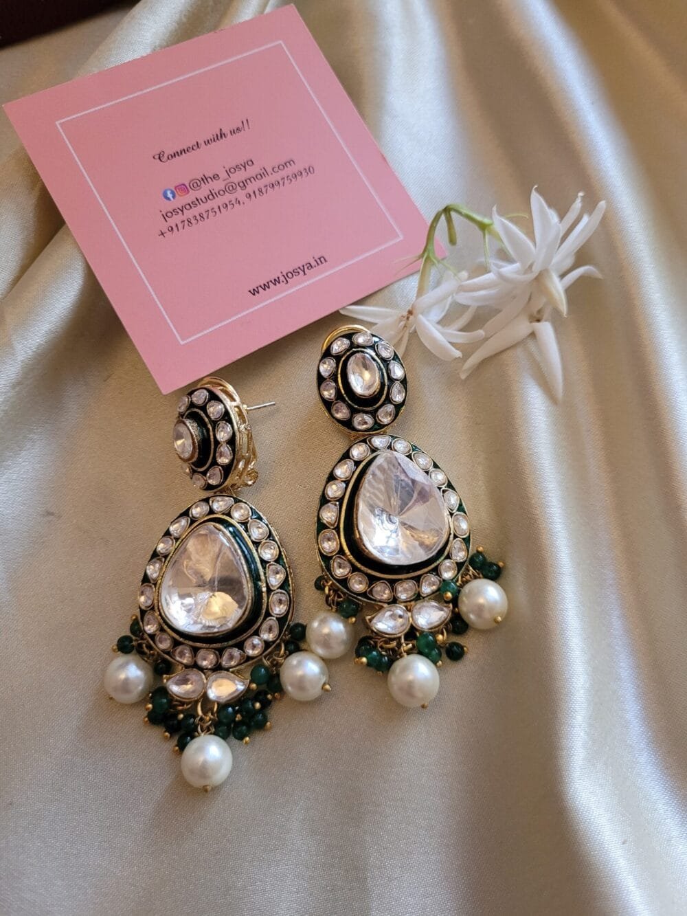 Rhea Polki Necklace Set - Image 9
