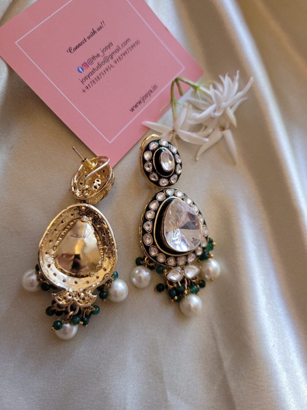Rhea Polki Necklace Set - Image 8