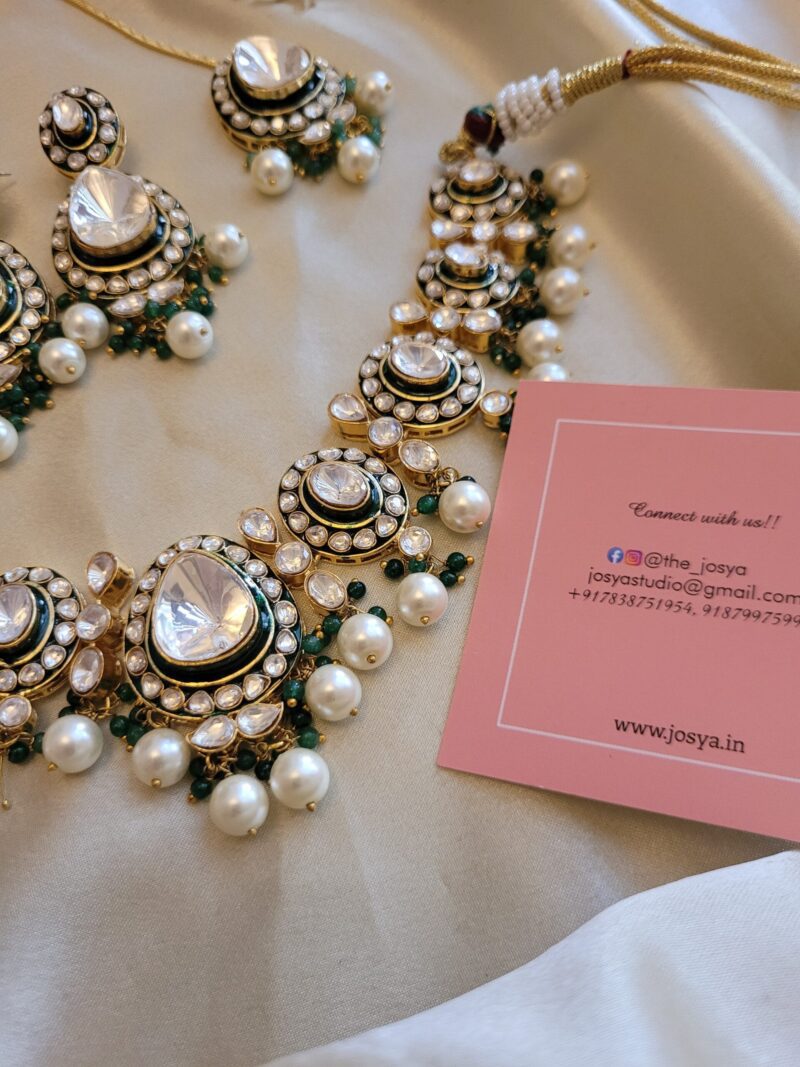 Rhea Polki Necklace Set - Image 7